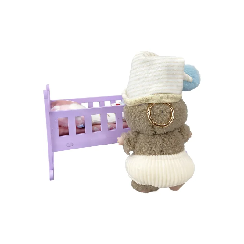 [Modified Doll] POP MART Labubu THEMONSTERS Heartbeat Macaron Collection Good Night's Bed, Cute Hang Tag Box 17cm-26