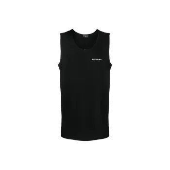 Balenciaga SS22 Tank Tops Loose Fit Style Men's Black