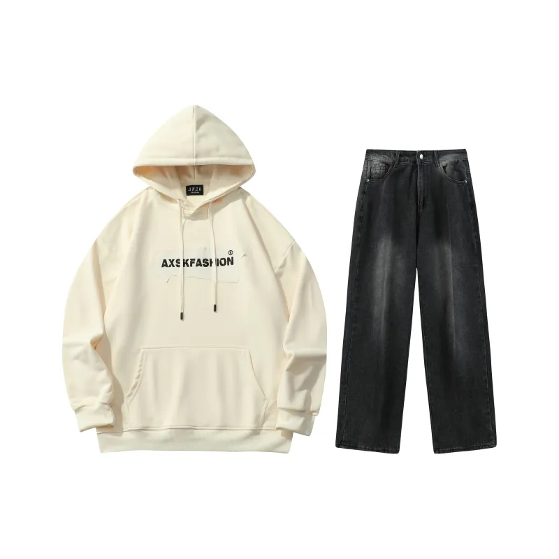 A.X.S.K Sweatshirt Sets Unisex-69