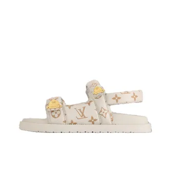 LOUIS VUITTON LV Sunset Comfort One Strap Sandals Women's White