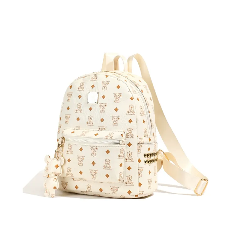 Morellybear PU Backpack Unisex Multicolor-1
