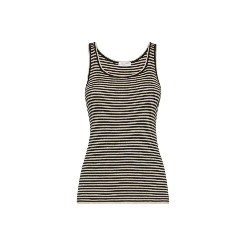 Brunello Cucinelli Striped Top-0