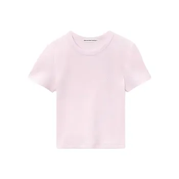 Alexander Wang Crew Neck Short Sleeve Baby Tee Cradle Pink