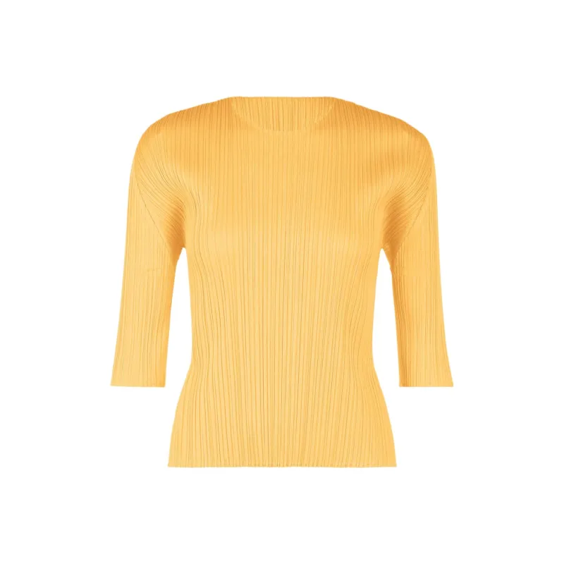 PLEATS PLEASE ISSEY MIYAKE T Shirt Women's Yellow-0