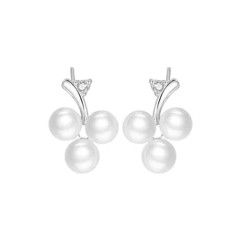 ZHENZHUAOMI Pearl Stud Earrings Women's