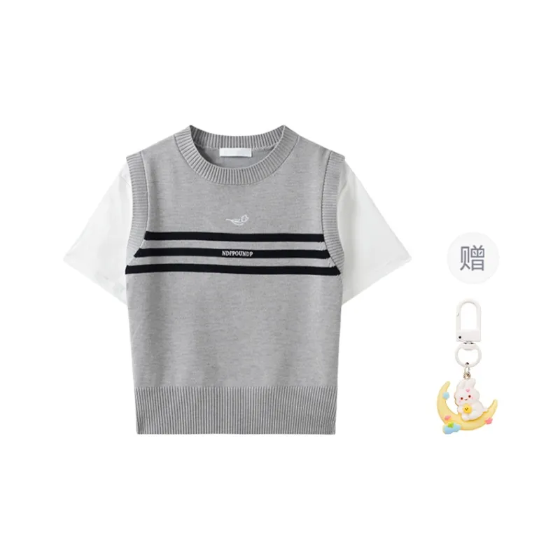 Princess Berdele Set in Sleeve T Shirt Women's Gray/Giveaway-0