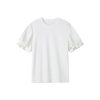 Ning Cai Yuer Puff Sleeve T Shirt Women's