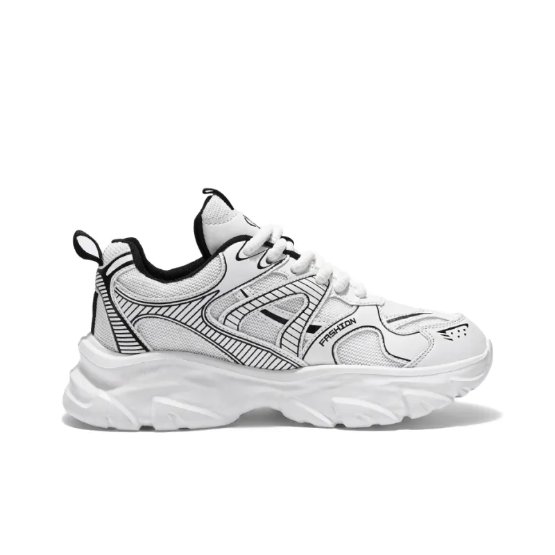 OFFER AITR Cushioning Slip Resistant Height Increasing Low Top Chunky Sneakers Men's-7