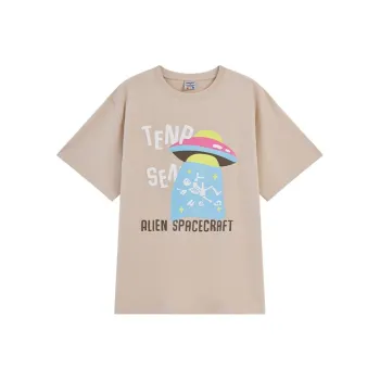 TENPSEN T Shirt Unisex Milk Tea