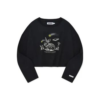 Kirsh FW23 Drop Shoulder Sleeve T Shirt Women's Black