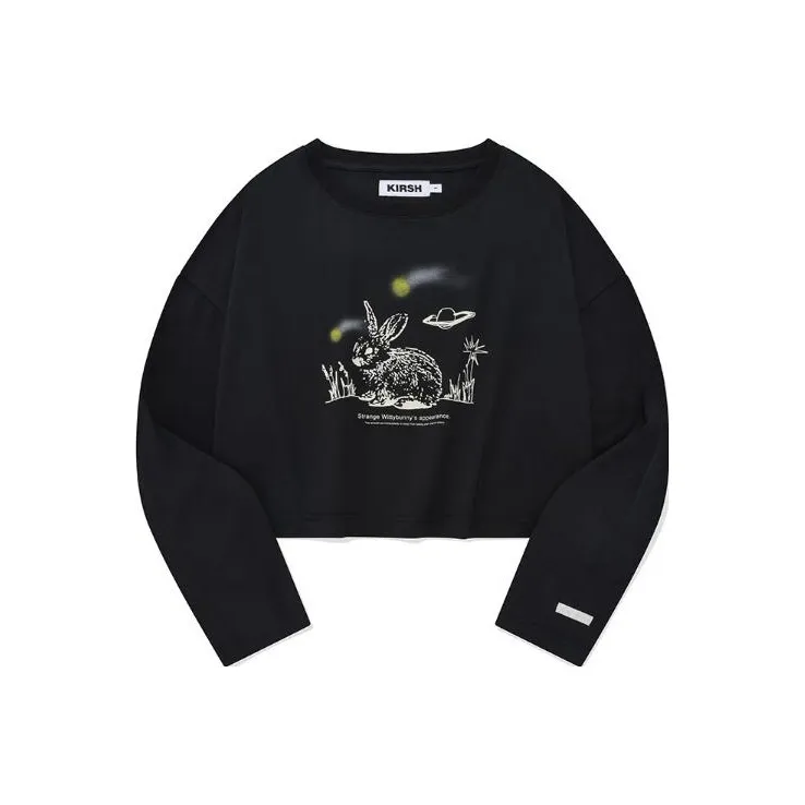 Kirsh FW23 Drop Shoulder Sleeve T Shirt Women's Black-0