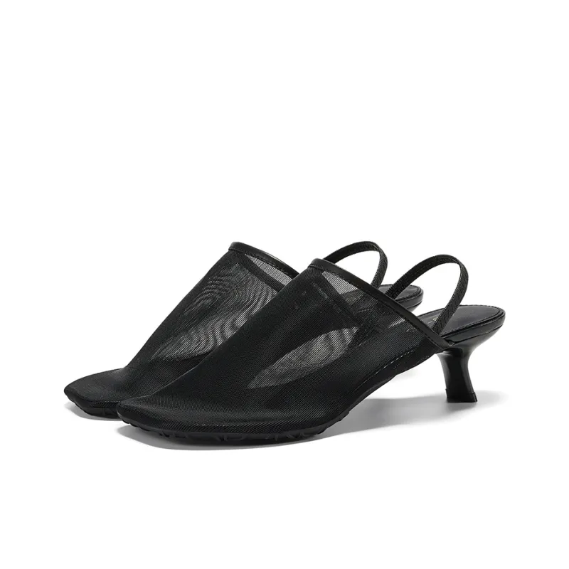 GG CC Slim Heel French High Heels 5cm Women's Black-1