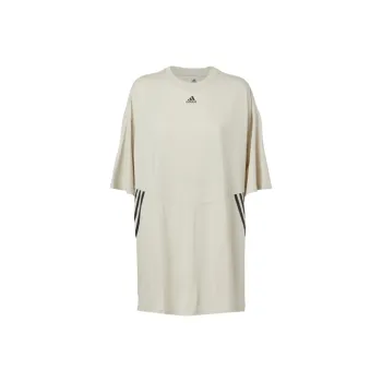 Adidas Drop Shoulder Sleeve T Shirt Women's Bauxite Brown