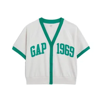 GAP T Shirts Women's White Green Patchwork