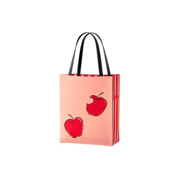 TOUTSEUL YOLO Polyester Tote Bag, Shoulder Bag Women's Red Pink Apple