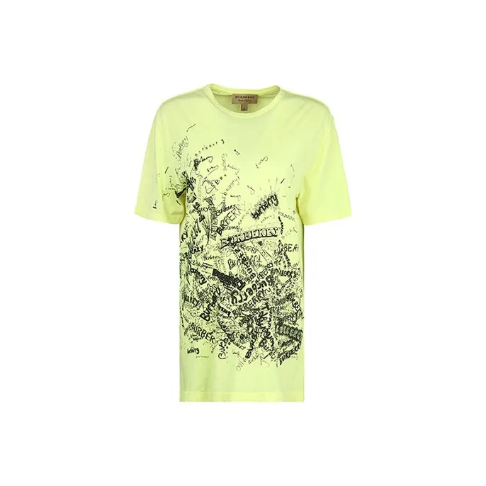 Burberry T-Shirts Women's Light Yellow-0
