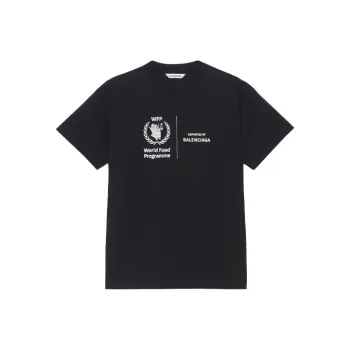 Balenciaga Drop Shoulder Sleeve T Shirt Women's Black