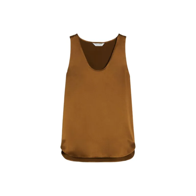 MaxMara Filly V Neck Sleeveless Top-0