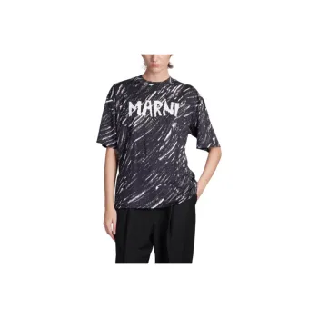 MARNI Logo Printed Crewneck T Shirt