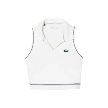 LACOSTE Tank Tops Women's White