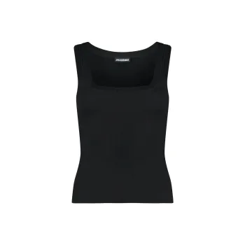 Jacquemus Le Debardeur Gros Grain Tank Top 990 Black