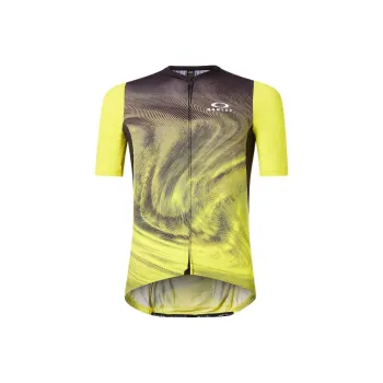Oakley Endurance Dazzle Camo Jersey Cycling Clothing Men's Black Yellow