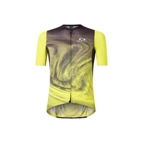 Oakley Endurance Dazzle Camo Jersey Cycling Clothing Men's Black Yellow
