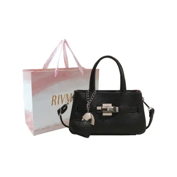RIVMIND PU Handbag Women's Beige/Pink/Khaki/Black/Gray