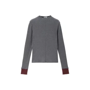 UNIQLO T Shirt Women's Gray & Dark Red