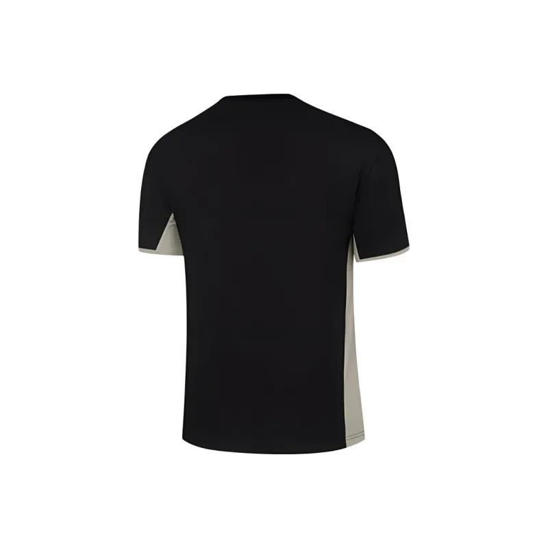 QIAODAN Sports Life Collection T Shirt Men's Black/Dry Field Khaki-1