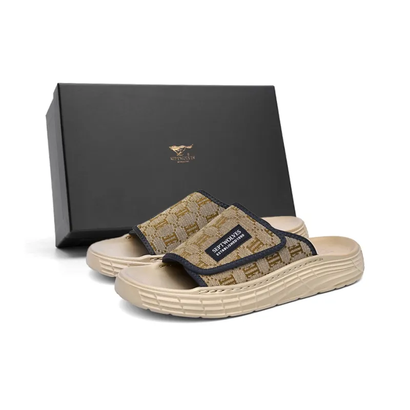 SEPTWOLVES Slip Resistant Quick Dry Cushioning Slide Slippers Men's-12