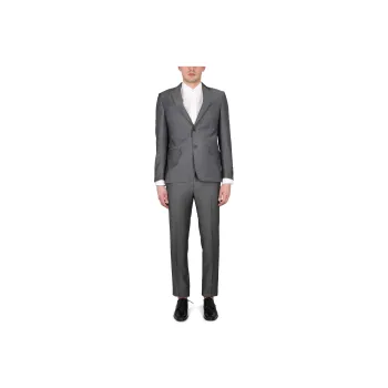 Zzegna Single-Breasted Cropped Leg Tailored Suit