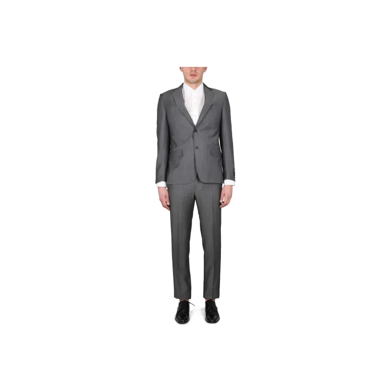 Zegna Single Breasted Cropped Leg Tailored Suit-0