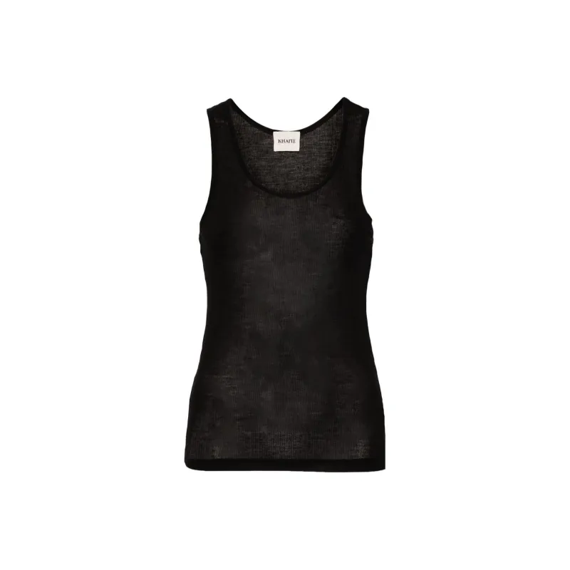 KHAITE Johnnie Sleeveless Tank Top-0