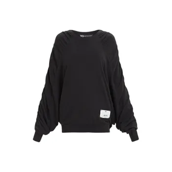Y 3 Women's Spandex Crew Sweater Black