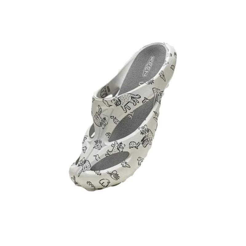 US4 IRIOMOTE x KEEN Rubber Sole Slip Resistant Closed Toe Slippers Unisex White-2
