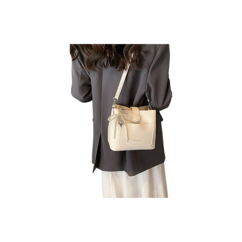 RKM Pu Shoulder Bag Medium Size Women's Red/Black/White/Silver/Brown-6