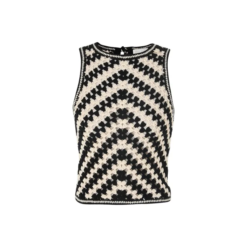 Zimmermann Halliday Crochet Knitted Tank Top-0