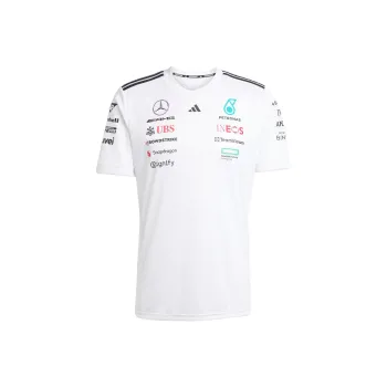 Adidas x MERCEDES AMG PETRONAS F1 TEAM Racing T Shirts Men's White/Black