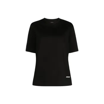 JIL SANDER Logo embellished Cotton T shirt