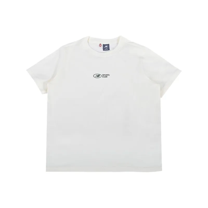 New Balance Sports Casual Sports Club SS25 Regular T Shirt Women's White-0