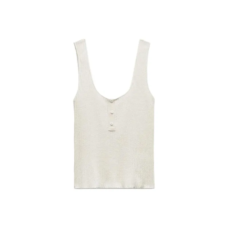 ZARA Tank Tops Women's White-0