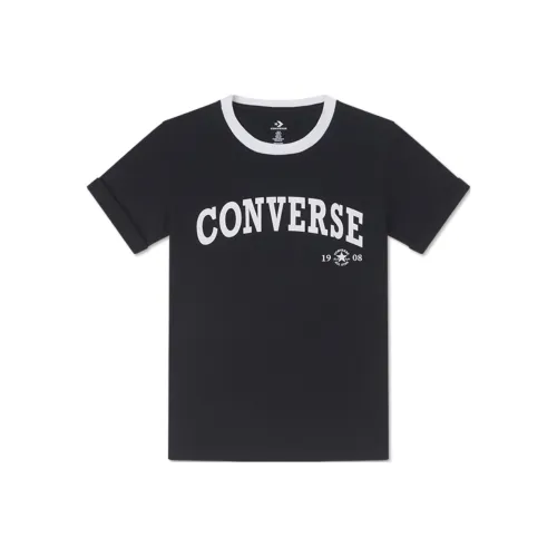 Converse RETRO CHUCKARCH TEE T Shirt Women's Black
