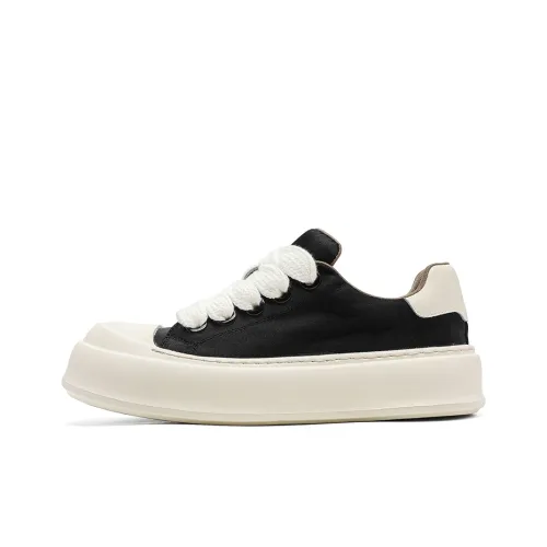 PAVEA Low Top Skateboard Shoes Men's Black