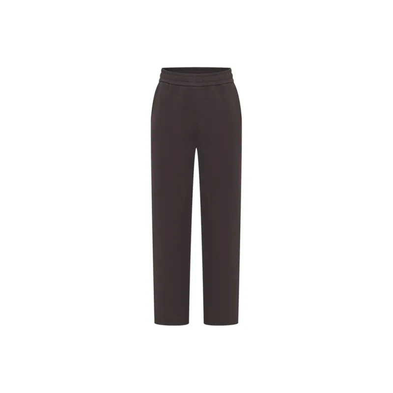 URBAN REVIVO Casual Pants Men's Dark Red Brown-0