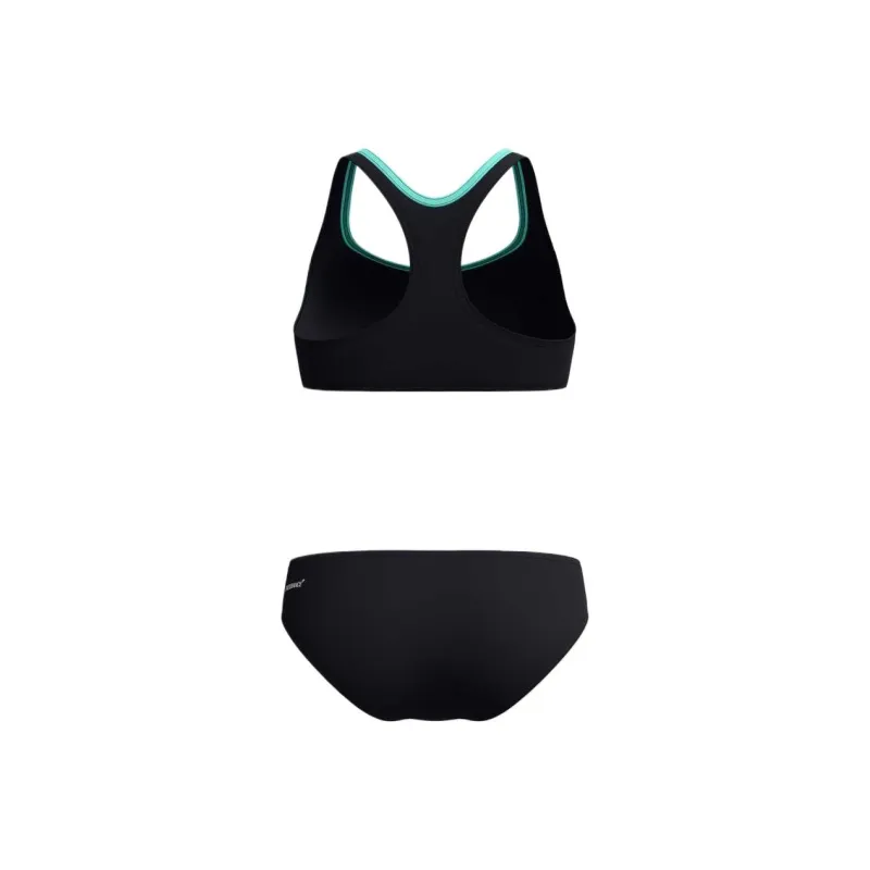 Speedo Placement Bikini Women's Black Yellow-1
