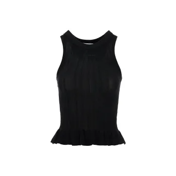GANNI Ribbed Tank Top