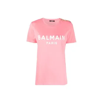 BALMAIN Regular T Shirt Women's Pink