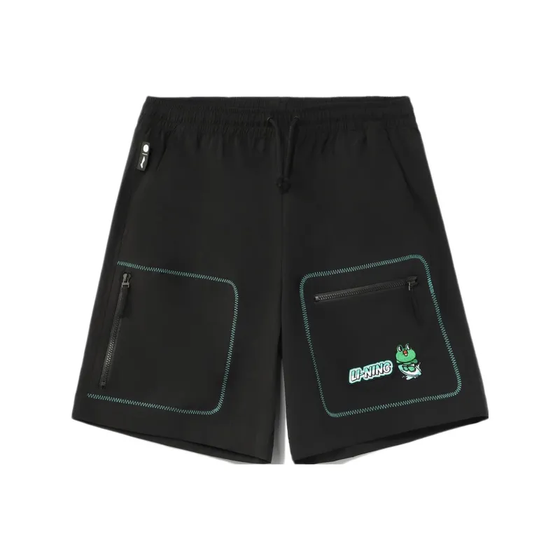 LiNing x LINE FRIENDS Sports Fashion Collection Sports Shorts Unisex Black-0