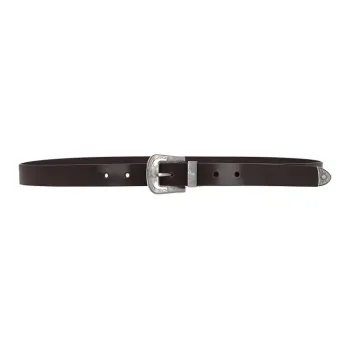 Brunello Cucinelli Leather, Metal, Gemstone, Calfskin Leather Belts Men's Brown Width 2.5CM